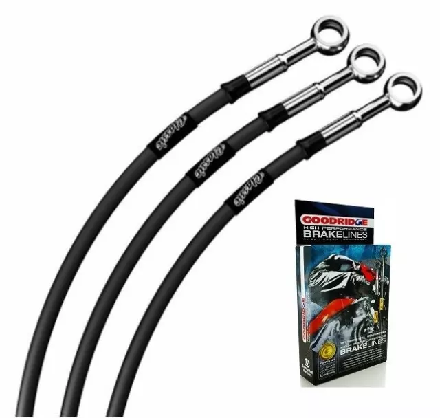 Yamaha Xjr1300 04-13 Classic Black Stainless Rear Brake Line