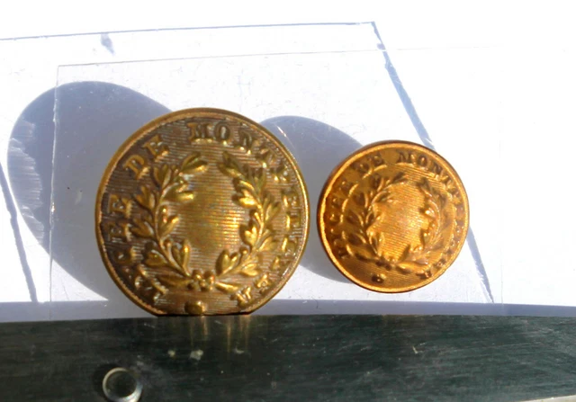RARE 3 BOUTON UNIFORME ANCIEN - COLLEGE DE BLIDAH, BAYEUX, GUERS - A.M