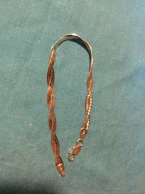 Bracelet En Argent Sterling 925 - Effet Diamants - 18 Cm - Occasion Élégant