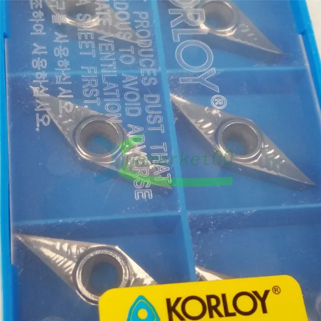 10pcs lot Korloy VCGT160402-AK H01 CNC Carbide Inserts NEW