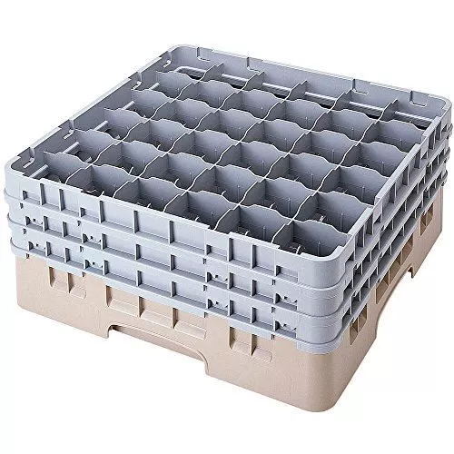 Cambro Camrack Beige 36 Rack Compartments Max Glass Height 215mm Storage