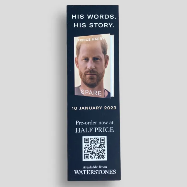 Spare Prince Harry Collectible Promotional Bookmark -not the book 2