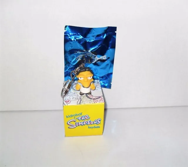 KIDROBOT THE SIMPSONS KEYCHAINS 1.5"INCHES SINGLE MOE New