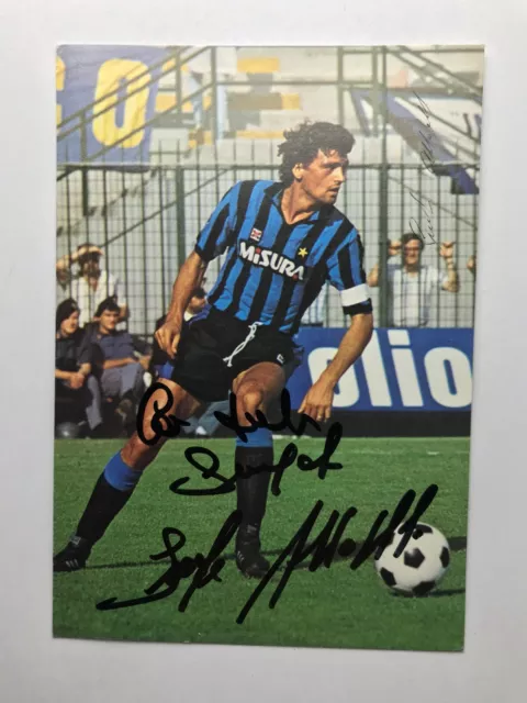 Autografo originale ALESSANDRO "Spillo" ALTOBELLI-Internazionale-CdM 82/86-cart.