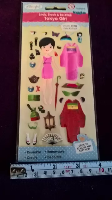 wholesale job lot of 36;- Taggles Dress-up doll stickers [ 2 different designs ]