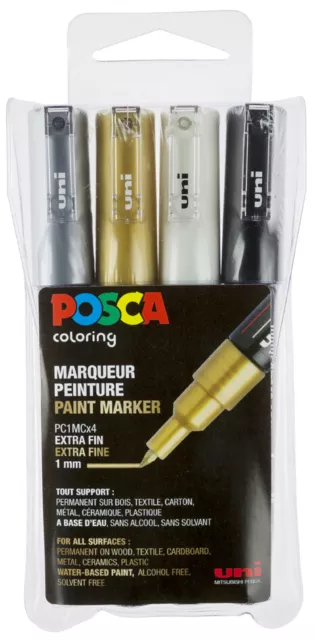 POSCA Pigmentmarker PC-1MC 4er Etui