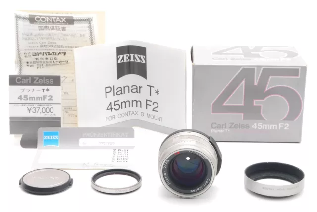 【NEAR MINT w/Box】 CONTAX Carl Zeiss Planar T 45mm f/2 Standard Lens G1 G2 JAPAN