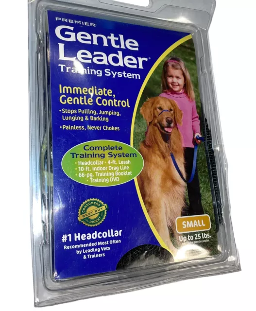 Premier Dog Quick Release Head Collar Gentle Leader Train Small Black 25lb NEW 2
