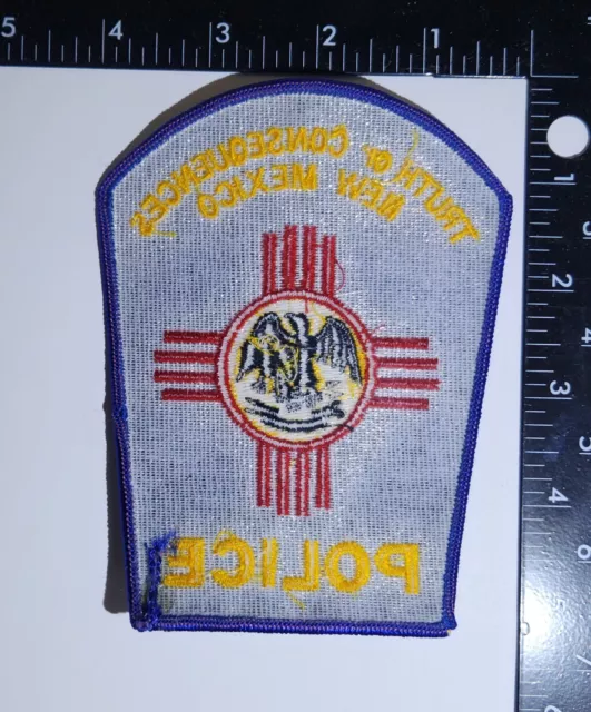 Truth or Consequences Police, NM, Police Patch. 4x5 Inches. Great Condition!