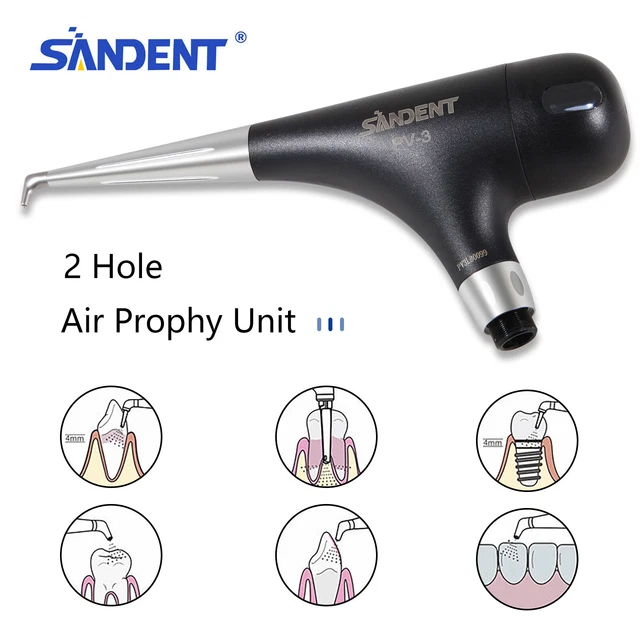 Dental teeth Polisher Prophy Handpiece Air flow Polishing Jet 2 hole Hygiene dx