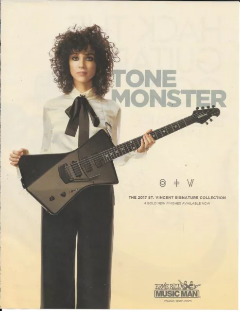 Ernie Ball Music Man Guitars - ST.VINCENT Signature Collection - 2017 Print Ad