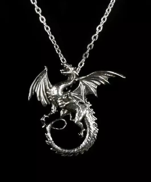 The Whitby Wyrm - Alchemy Gothic Halskette - Fantasy Drache Kette Anhänger