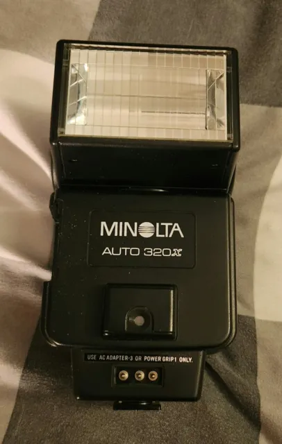 Minolta Auto 320X Black Shoe Mount Electroflash for Konica Minolta Film Camera