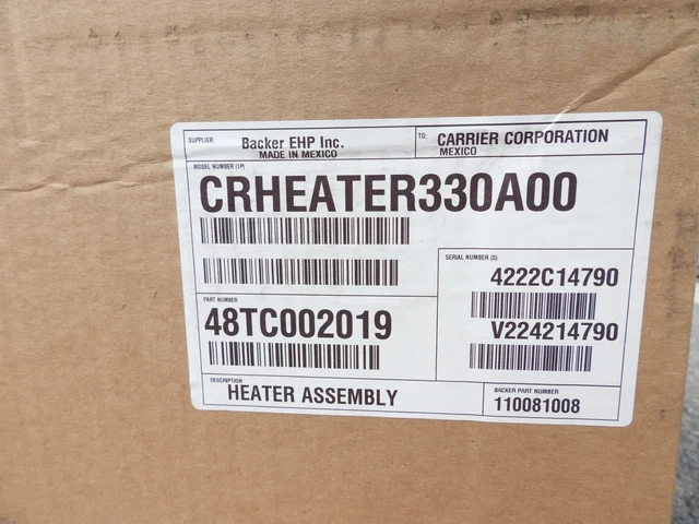 Carrier 48TC002019 CRHEATER330A00 ICP 18KW Electric Heat Accory Kit 208-230/1/60