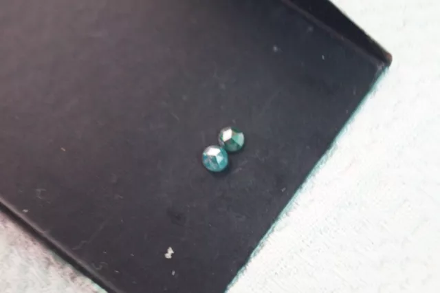 2 piezas de 4,0 mm, par de diamantes de corte rosa redondo azul natural... 2
