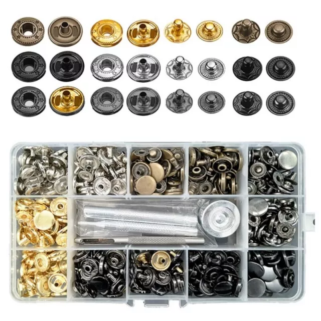 120 Sets of Metal Four Button Tool Set Jeans Bags Pure Copper Button DIY