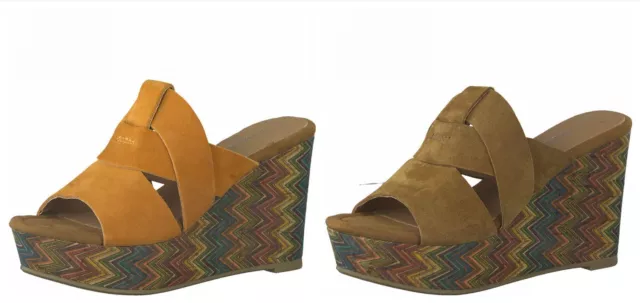 Marco Tozzi Mules Femmes Mocassins Sandales Paire de à Semelles Compensées Fleur