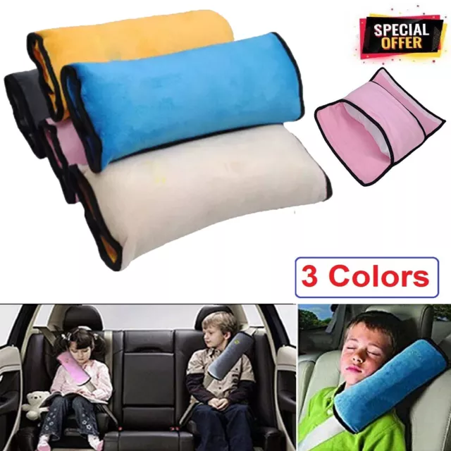 Car Seat Belt Pillow Cushion Kids Head Support Harness Shoulder Safety Pad Cover