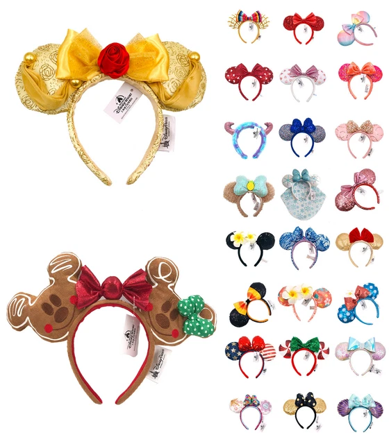 70 Styles Limited Gifts Minnie Mouse Ears Belle Mickey Bow Disney Park Headband