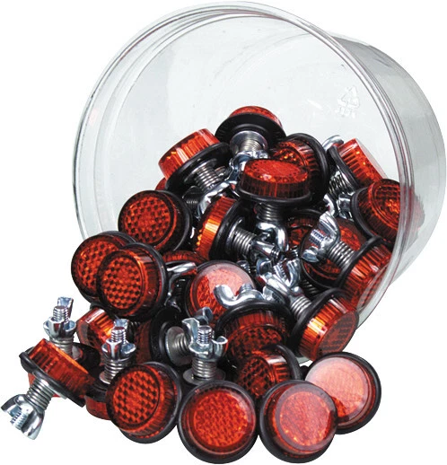 Chris Products Mini License Plate Reflectors CH40R Red