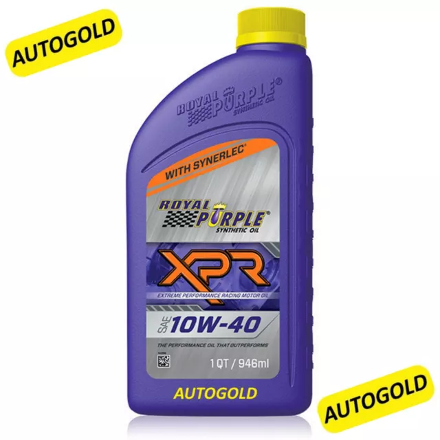 ROYAL PURPLE XPR RACING 10W-40 100% Sintetico OLIO 10W40 motore gara