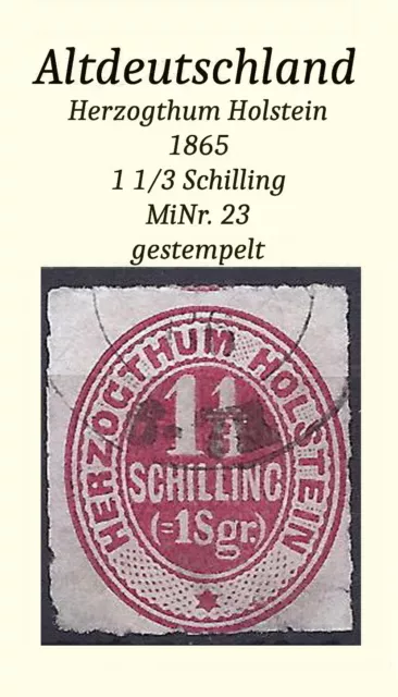 AD Schleswig-Holstein MiNr. 23, gestempelt, günstiges Sammlerstück