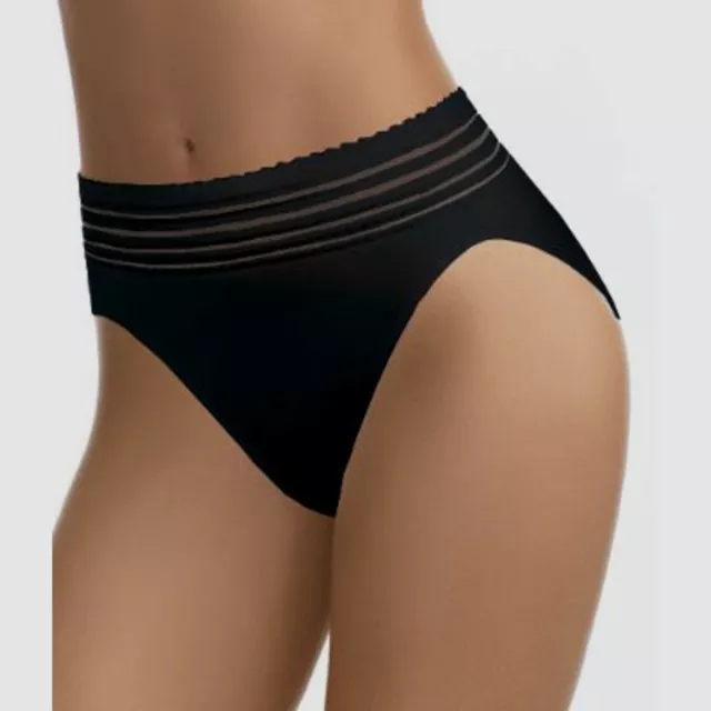 $75 Warner's Women Black No Pinching.No Problem Hi-Cut Brief Underwear Large