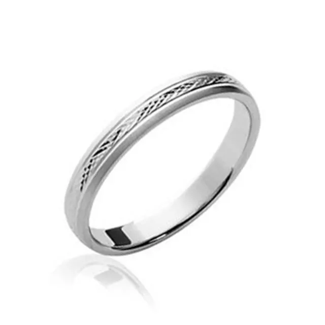 Bague alliance Femme 3mm en Argent 925 rhodié - Neuve - Tailles au choix