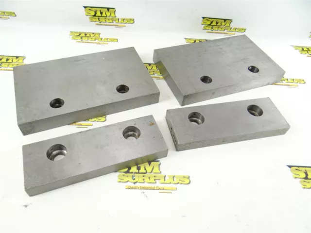 2 Pair Of Steel Vise Jaws 2-1/2" X 7" & 5" X 8" X 3-7/8" Between Hole Centers