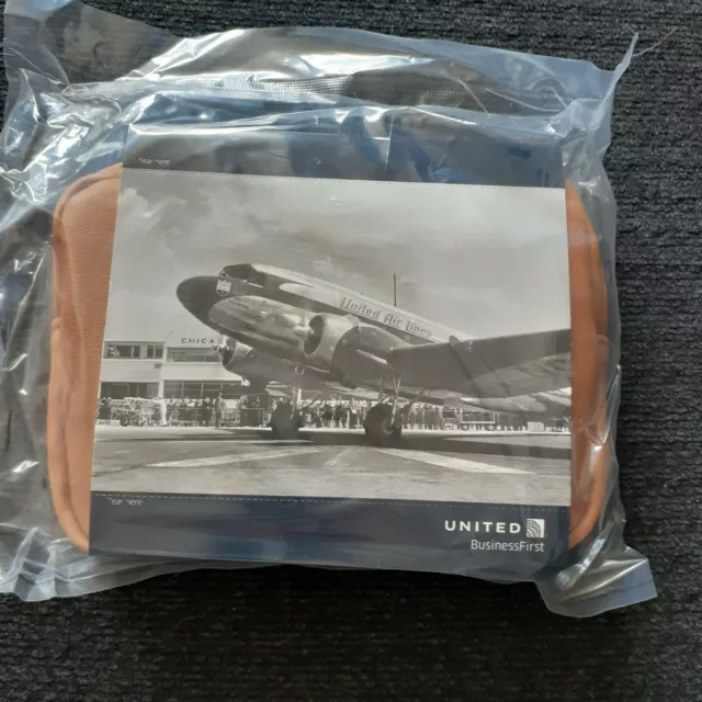 United Airlines Business First Amenity Travel Toiletry Kit - New - Sealed