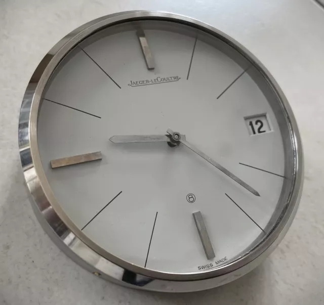 Pendulette de bureau Jaeger (LeCoultre) Nickel, Clock, Horloge 2