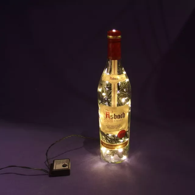 Asbach - Flaschen Lampe mit 80 LEDs Kaltweiss UND Multicolor UMSCHALTBAR