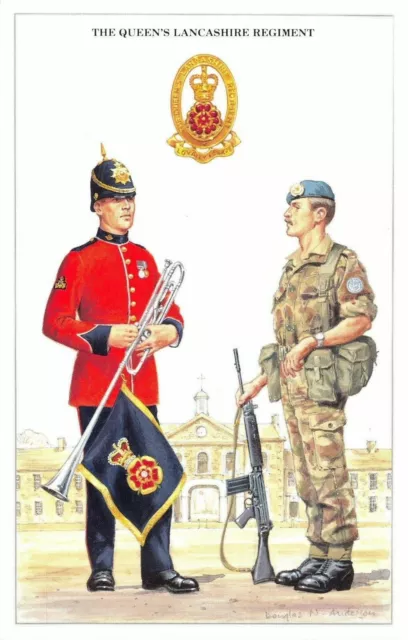 Postcard British Army Series No.44 The Queen's Lancashire Regiment Geoff White