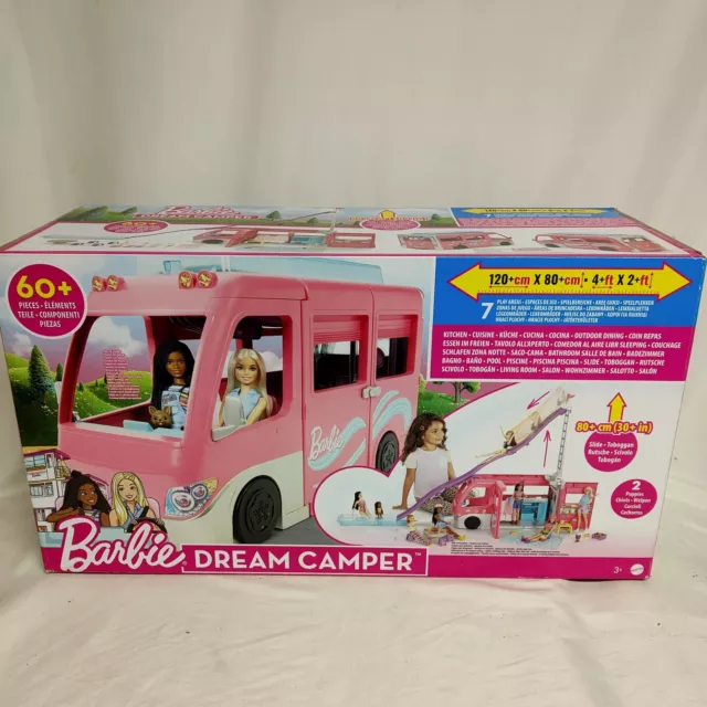 BARBIE DREAM CAMPER Van PlaySet Bambola Veicolo Caravan 60