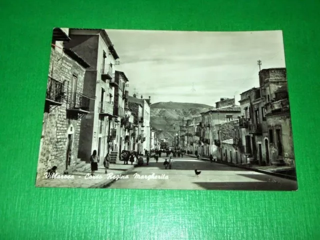Cartolina Villarosa ( Enna ) - Corso Regina Margherita 1962.
