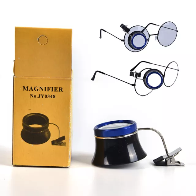 Clip-On Eye Loupe Eyeglass Magnifier Magnifying Lens Watchmakers Repair Tool#7H