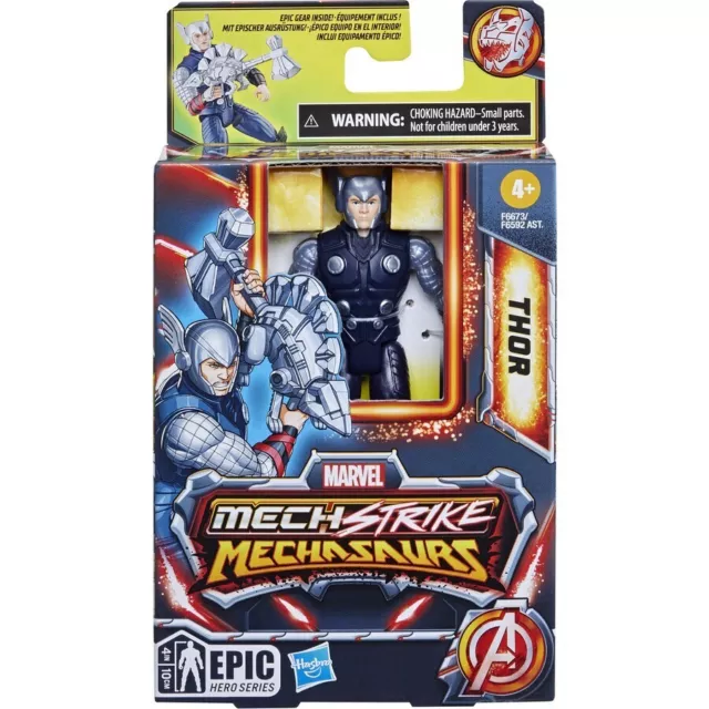 Hasbro Marvel Mech Strike Mechasaurs 4 Inch Thor Figure