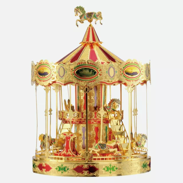 PIECECOOL Merry Go Around HP082GRN Highly Detailed Metal Model Kit ,° Glue,88Pz