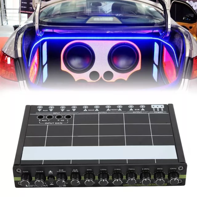 1pc Car Automobile O Stereo EQ Equalizer Avec 7 Band Car 3