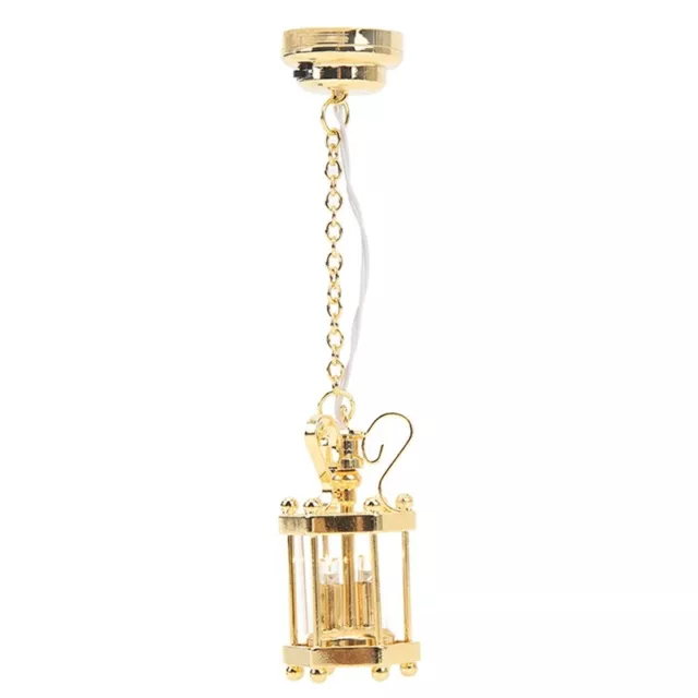 1: 12 Miniature Lamp Glass Shade Ceiling Lamp Chandelier LED Light ...