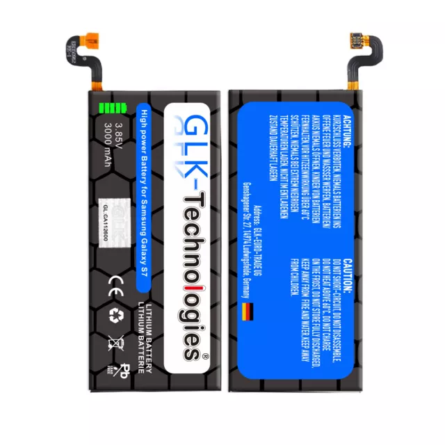 GLK AKKU Battery für Samsung Galaxy S7 SM-G930F EB-BG930ABE PRO  /  NEU 2024 B.j 3