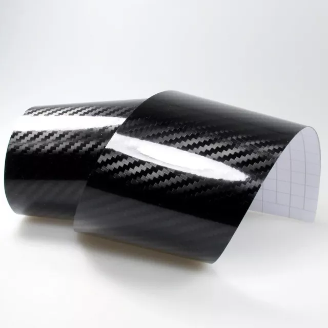 9,8 €/M2 5D carbonio nero lucido pellicola auto pellicola carbonio