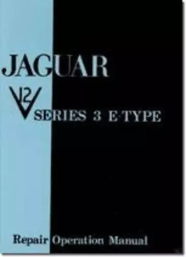 Jaguar E Type V12 Series 3 Workshop Manual (Taschenbuch)