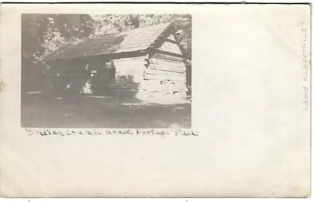 RPPC Portage Letchworth Park First Nation Council House NY 1910 Photo Postcard