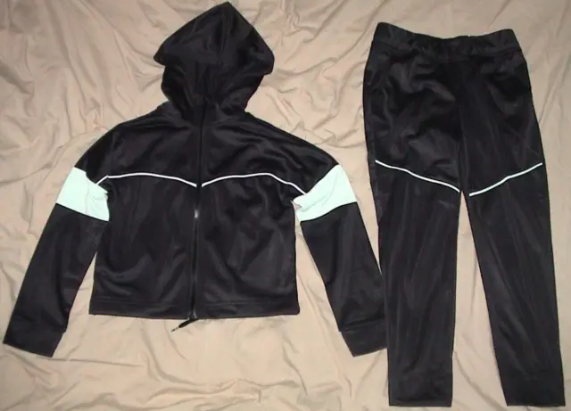 Tek Gear Black*Blue & White 2 Piece Hooded Jogging Outfit-Size Xxl (18/20)-New