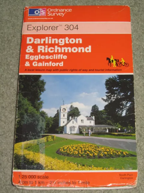 Ordnance Survey Explorer 1:25,000: Sheet 304 Darlington & Richmond; 2000 edition