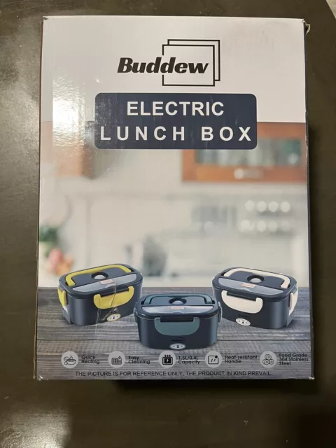 Buddew Electric Lunch Box 80W Food Heater 3 in 1 12/24/110-230V Portable Lunch B