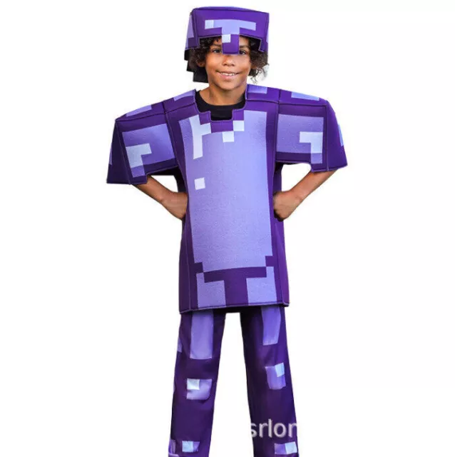 Halloween Minecraft Kids Cosplay Party Fancy Mask Costume Dress Up Fancy Dress A 2