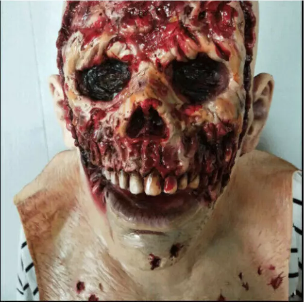 Halloween Creepy Scary Latex Mask Melting Face Zombie Horror Costume Party Props