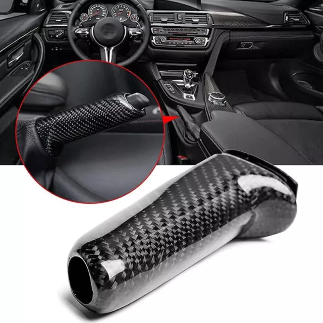 Carbon Fiber Look Handbrake Brake Handle Cover For BMW E46 E60 E90 E92 F30 F32